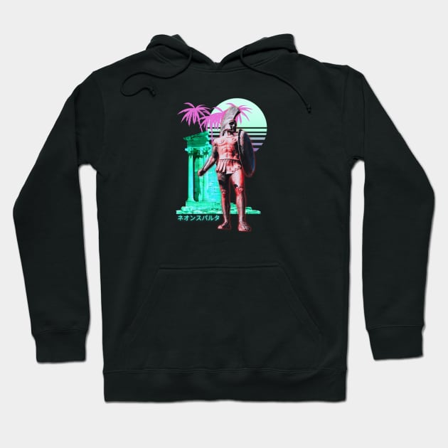 Leonidas Spartan Statue Vaporwave Aesthetic Hoodie by Shirt Vibin